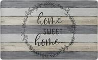 farmhouse rustic wood anti-fatigue kitchen mat - stain resistant, easy to clean cushioned kitchen runner rug, 1/2 inch thick, 20" x 36 logo
