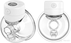 img 4 attached to 🤱 Wearable Electric Breast Pump: Silent, Invisible, and Pain-Free Feeding with LED Display - Portable and Efficient with 2 Modes & 9 Levels