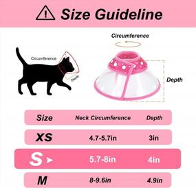 img 1 attached to Adjustable Lightweight Pet Cone Collar For Cats And Small Dogs | Vivifying Elizabethan Recovery Cone In Pink | 3 Sizes Available
