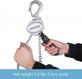 img 1 attached to Amarite Mini Lever Chain Hoist 1/2 Ton，Small Come Along 1100 Lbs 5Ft Lift ，Weighs Just 5.8 Pounds