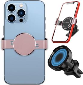 img 4 attached to Luanke Metal Phone Clamp For Magnetic Car Mount Clip And Remove At Anytime Metal Phone Clip For