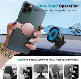 img 2 attached to Luanke Metal Phone Clamp For Magnetic Car Mount Clip And Remove At Anytime Metal Phone Clip For