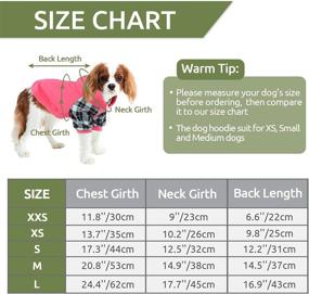 img 1 attached to 🐶 ASENKU Plaid Dog Hoodie - Warm Pet Sweatshirt with Leash Hole for Small to Medium Dogs, Hooded Dog Sweater Pullover, Coat Apparel Outfit