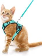 🐱 escape proof catromance cat harness: breathable mesh walking harness with adjustable leash set, reflective strips for easy control and safety - ideal kitten vest harness with leash logo