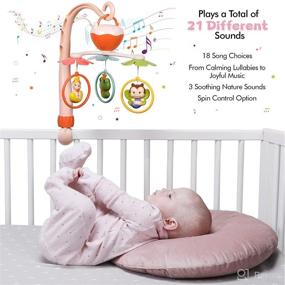 img 3 attached to 👶 Sweet Dreams and Soothing Sounds: Baby Crib Mobile for Girls & Boys - Enhancing Development, Portable & Calming Lullabies, Nature Sounds, Bright Colors - Ideal for Bassinet, Pack n Play, and Crib