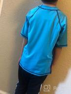 img 1 attached to 👕 Protective and Stylish: ZALAXY Boys' Short Sleeve Rashguard UPF 50+ Swim Shirt for Kids' Sun Protection and Swimwear review by Damian Toupal