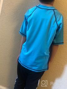 img 8 attached to 👕 Protective and Stylish: ZALAXY Boys' Short Sleeve Rashguard UPF 50+ Swim Shirt for Kids' Sun Protection and Swimwear