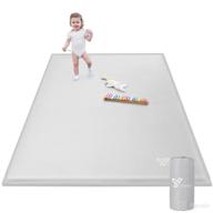 yobear extra large baby playpen mat: waterproof, self-inflating, & portable with travel bag - perfect for play and crawling logo