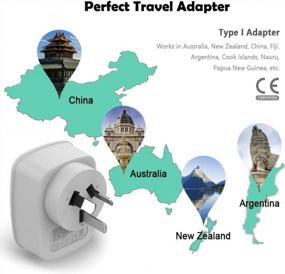 img 3 attached to TESSAN 3 In 1 Australian Power Plug Adapter With 2 USB Ports - Perfect For Traveling To Australia, New Zealand, Fiji, Argentina, And China