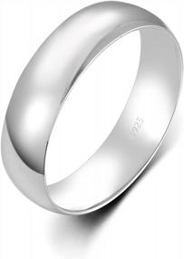 img 4 attached to Кольцо из чистого серебра 925 пробы от BORUO - элегантное кольцо для женщин и мужчин - идеальный подарок для особых случаев - доступно в размерах 4 мм и 6 мм, размер кольца 4-15