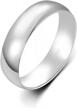925 pure sterling silver ring by boruo - elegant band ring for women and men - ideal gift for special occasions - available in 4mm and 6mm sizes, ring size 4-15 logo