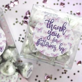 img 3 attached to Выразите благодарность с помощью наклеек с благодарностью в виде бабочек - Пожелания с фиолетовой бабочкой - 40 этикеток
