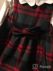 img 8 attached to Mud Kingdom Plaid Sleeveless Loose Fit Faux Wool Holiday Girls Dresses