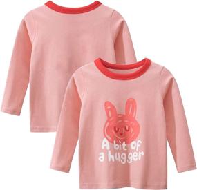 img 2 attached to 👚 Kumary Three-Pack Sleeve Girls' Clothing - Tops, Tees & Blouses for Toddlers