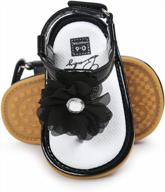 soft and stylish t-strap sandals for your baby girl's first steps: enercake infant summer shoes логотип
