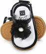 soft and stylish t-strap sandals for your baby girl's first steps: enercake infant summer shoes logo