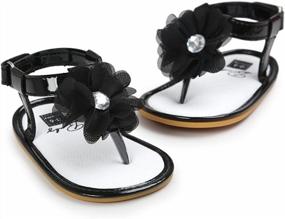 img 3 attached to Soft And Stylish T-Strap Sandals For Your Baby Girl'S First Steps: ENERCAKE Infant Summer Shoes