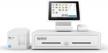 star micronics tsp143iii usb receipt printer, ipad stand & cash drawer bundle - compatible with square (white) logo