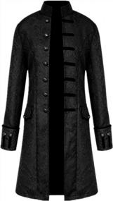 img 4 attached to Men'S Steampunk Tailcoat Jacket Gothic Victorian Frock Coat Halloween Costume