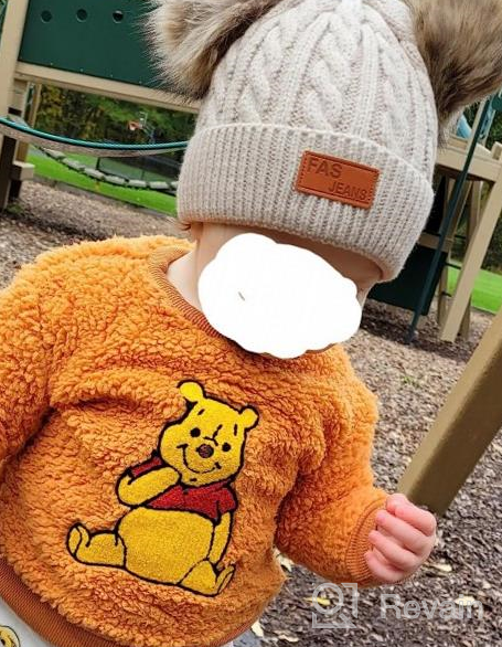 img 1 attached to Warm And Stylish Woolen Toddler Beanie With Double Pom Poms - Perfect For Winter - Fits 0-3 Years review by Tami Francis