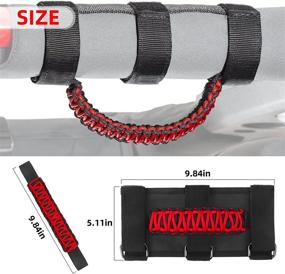 img 1 attached to 🚙 TolleSonne Jeep Wrangler Grab Handles & Headrest Grip Set (RED): Enhance Interior Accessories for JL JLU JK JKU TJ YJ LJ & Gladiator JT 1987-2021