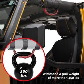 img 3 attached to 🚙 TolleSonne Jeep Wrangler Grab Handles & Headrest Grip Set (RED): Enhance Interior Accessories for JL JLU JK JKU TJ YJ LJ & Gladiator JT 1987-2021
