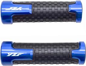 img 3 attached to 🏍️ Blue Universal Motorcycle Handlebar Grip for Yamaha YZF R1 R6 R125 R6S R25 R3 600R - 7/8" 22mm