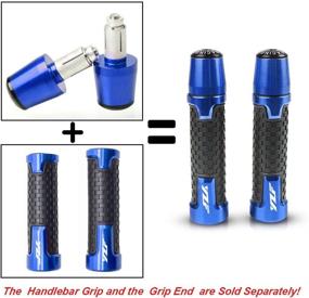 img 2 attached to 🏍️ Blue Universal Motorcycle Handlebar Grip for Yamaha YZF R1 R6 R125 R6S R25 R3 600R - 7/8" 22mm