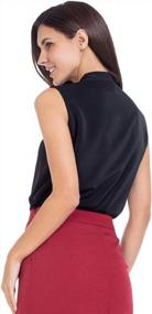 img 2 attached to Chic And Stylish: AUQCO Women'S Bow Tie Blouse For Office And Casual Wear