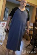 img 1 attached to 💤 Comfortable Ekouaer Men's Nightshirt Pajamas for a Cozy Lounge and Sleep review by Teambringit Truitt