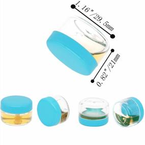 img 3 attached to ZEJIA 100Pcs Blue Makeup Sample Jars With Lids - 5 Gram Cosmetic Containers For Easy Storage