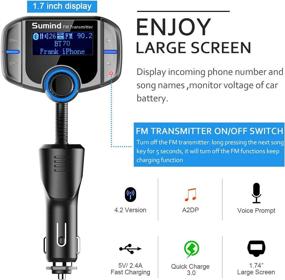img 2 attached to (Upgraded Version) Sumind Car Bluetooth FM Transmitter Car Electronics & Accessories and Car Electronics Accessories