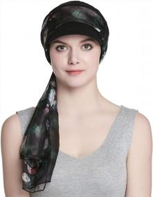 img 4 attached to Stay Cozy And Comfy With Our Bamboo Lined Cotton Hat And Scarf Set For Women
