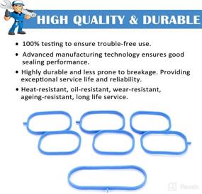 img 1 attached to 🔧 High-Quality Upper Intake Plenum Gaskets for 2005-2015 Nissan Frontier Xterra Pathfinder Equator NV1500 NV2500 NV3500 4.0L V6 DOHC - MS96943