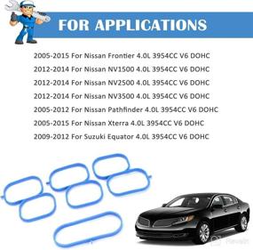 img 3 attached to 🔧 High-Quality Upper Intake Plenum Gaskets for 2005-2015 Nissan Frontier Xterra Pathfinder Equator NV1500 NV2500 NV3500 4.0L V6 DOHC - MS96943