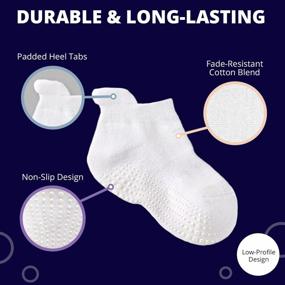 img 2 attached to Non-Slip Grip Ankle Socks For Boys And Girls - Ideal For Babies, Toddlers, And Kids By LA ACTIVE