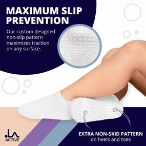 img 3 attached to Non-Slip Grip Ankle Socks For Boys And Girls - Ideal For Babies, Toddlers, And Kids By LA ACTIVE