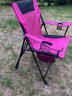 img 1 attached to Kijaro Dual Lock Folding Camping Chair - Experience Outdoor Comfort With A Multifunctional Sports And Lawn Chair - Dual Lock System Secures Sitting Or Pack-And-Go Positioning review by Doug Powell