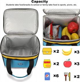 img 2 attached to Weitars Reusable Insulated Lunch Bag For Kids - Ideal For School And Travel