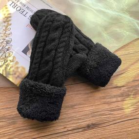 img 2 attached to Cozy & Chic: Women'S Knit Winter Gloves With Plush Lining For Ultimate Warmth & Style