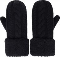Logotipo de cozy & chic: women's knit winter gloves with plush lining for ultimate warmth & style