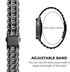 img 1 attached to Bling Diamond Metal Strap Wristband For Samsung Galaxy Watch 5 40Mm/44Mm, Replacement Bands For Galaxy Watch 5 Pro 45Mm And Galaxy Watch 4 40Mm/44Mm, 19.5Mm Watch Band For Women By Aresh
