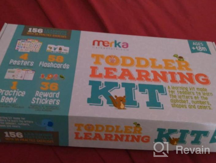 img 1 attached to Merka Toddler Learning Kit: Letters, Numbers, Shapes And Colors – Recommended For Children Ages 2 To 6 – Complete Kit Contains 58 Flash Cards, Practice Book, Sticker Set And 4 Full-Color Posters review by Chris Shields