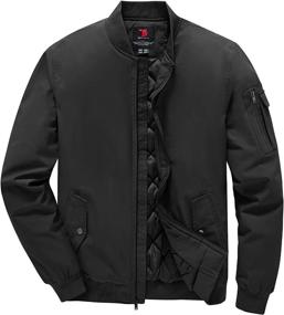 img 4 attached to Warm And Stylish: TBMPOY Men'S Quilted Bomber Jackets For Winter Fashion