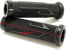 img 3 attached to 🏍️ Premium Universal Motorcycle Arrow Gel Hand Grips for 7/8" 22mm Sports Bike Handlebars - Chopper & Cruiser Bike Compatible