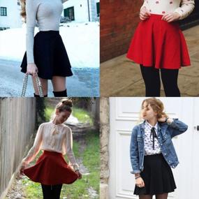 img 1 attached to High Waisted Flared Skater Skirt For Women - Versatile, Basic And Stretchy With Pleats - Ideal For Casual Occasions - NexiEpoch