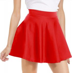 img 4 attached to High Waisted Flared Skater Skirt For Women - Versatile, Basic And Stretchy With Pleats - Ideal For Casual Occasions - NexiEpoch