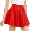 high waisted flared skater skirt for women - versatile, basic and stretchy with pleats - ideal for casual occasions - nexiepoch logo