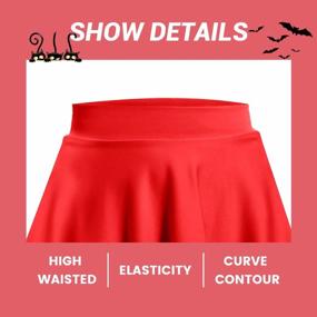 img 3 attached to High Waisted Flared Skater Skirt For Women - Versatile, Basic And Stretchy With Pleats - Ideal For Casual Occasions - NexiEpoch