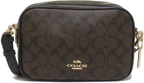 img 4 attached to Coach Double Leather Crossbody Brown Women's Handbags & Wallets ~ Crossbody Bags